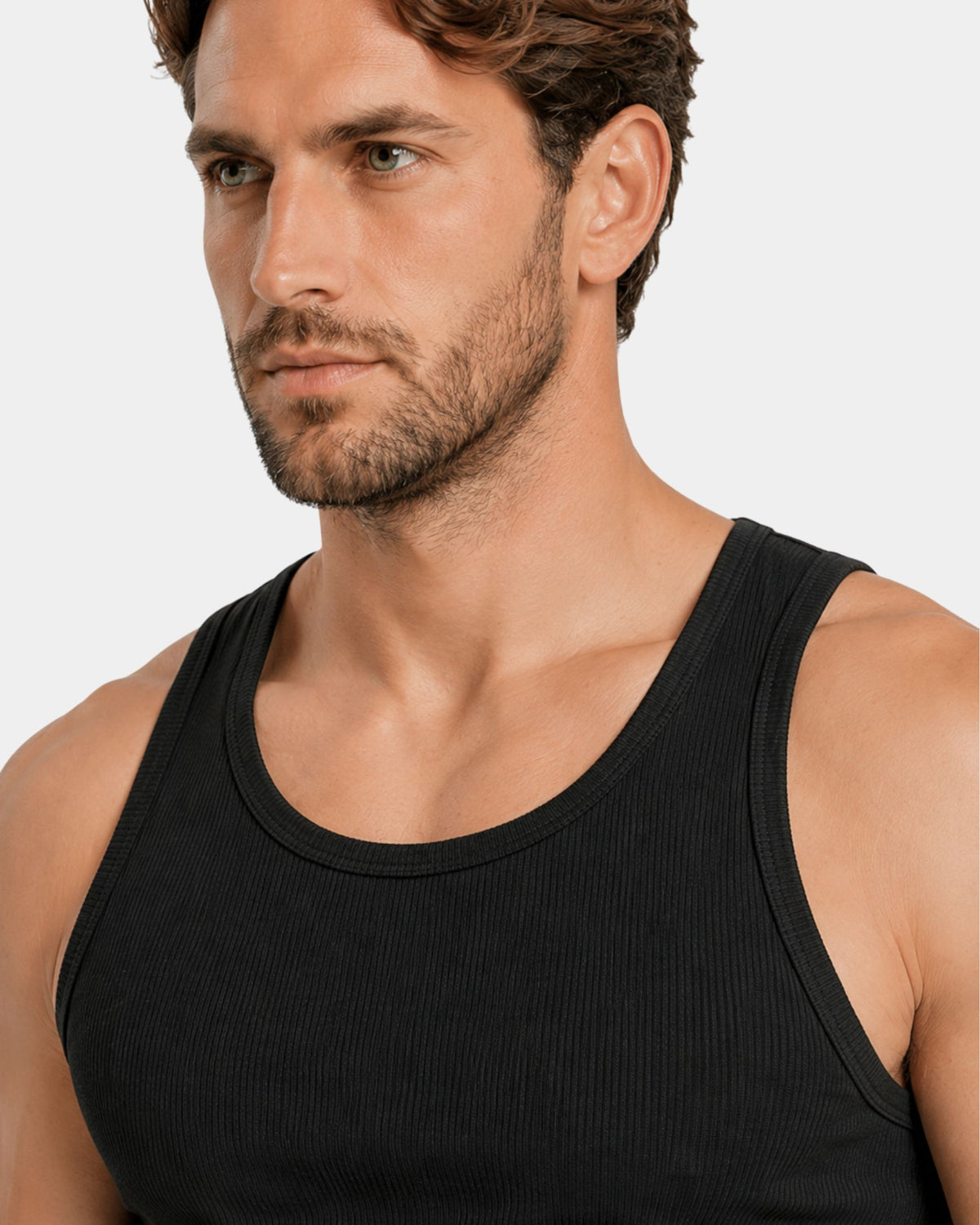 Grant Oak Smart Fit Tank 3-Pack Mixed — man wearing the black tank top against a plain background.